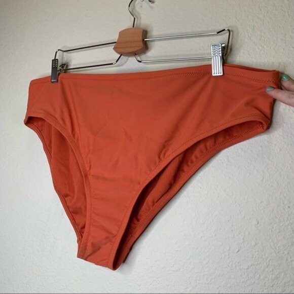 Kona Sol high coverage hipster bikini swimsuit bottom in rust red size 20/22 - Picture 4 of 9